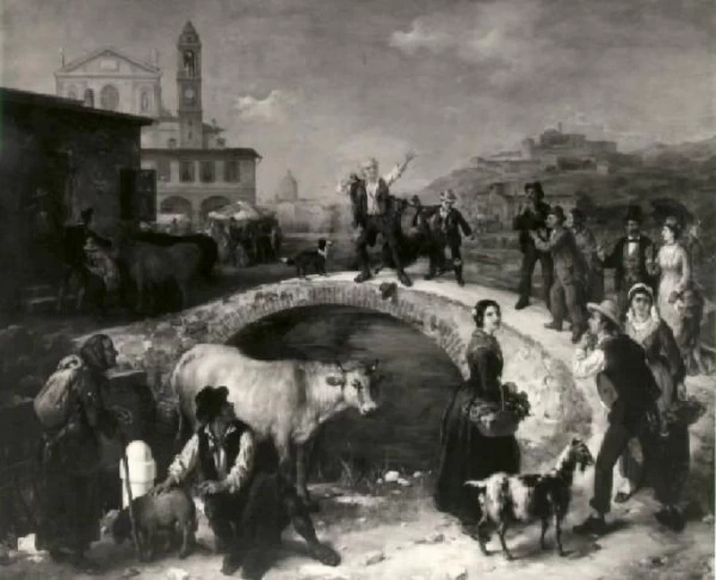 64-Figure di contadini presso un ponte-Musei Civici di Brescia 